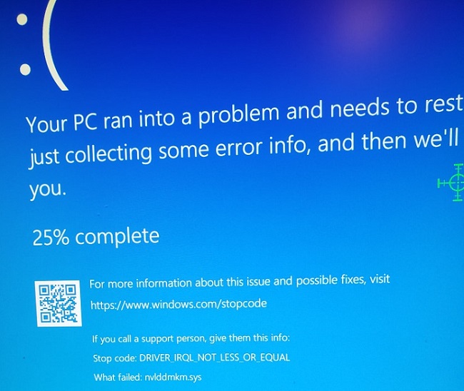 nvlddmkm.sys Error on Windows 10